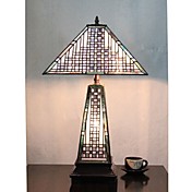 Tiffany Table Light with 3 Lights-Electroplate Finish