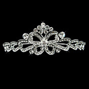 Silver Alloy Rhinestone And Pearl Cute Butterfly Bridal Tiara