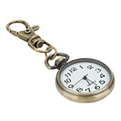 unisex legering analoge quartz sleutelhanger horloge (brons)