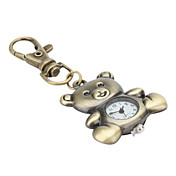 niedliche Bären von Unisex-Legierung Analog Quarz Schlüsselbund Uhr (Bronze)