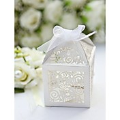 White Stars Laser Cut Favor Box (Set of 12)