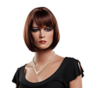 Capless Bob Style High Quality Synthetic Auburn Red Straight Wigs