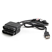 dobbelt PS2 controller til USB converter til PC (sort)