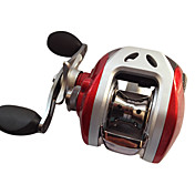 super casting laag profiel baitcasting visserij-reel (rood)