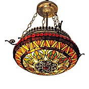 Tiffany Retro Designed Pendant Lights with 2 Lights