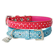 Adjustable Diamond Style PU Leather Dog Collar (Assorted Colors)