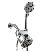 Third Gear Cartridge Water-saving Round Chrome Shower Faucet Set