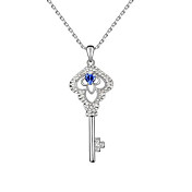 Oostenrijkse kristal met echte geplatineerd anti-allergie dames ketting magische sleutel (meer kleuren)