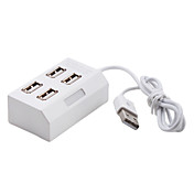 4-port Mini USB 2.0 élégant salut-vitesses dans le moyeu (blanc)