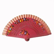 Fuchsia Bamboo Hand Fan (Set of 4)