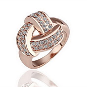 smukke cubic zirconia 18K forgyldt knude mode ring