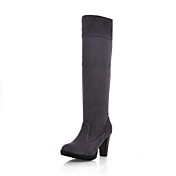 Suede Chunky Heel Closed Toe Knee High Boots Party / Evening Shoes (More Colors)