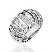 Gorgeous Rhinestone 18K Gold Joint Fashion Ring