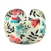 Ladies' Resin Round Bangles Classic Bracelet In White
