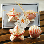 keramisk Shell & Star salt & peber Shakers bryllup fordel (sæt af 2)