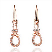 18K Gorgeous Clear Rhinestone Alloy Irregular Earrings