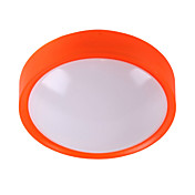 40W Modern Rustic Flush Mount Light with Acrylic Shade Orange