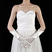 satin coude gants longueur de mariée doigts