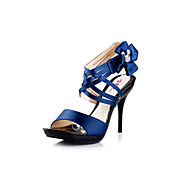 satijnen naaldhak sandalen / pumps feest / avond schoenen met strass en bloem (meer kleuren)