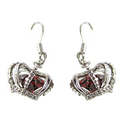 Charming Platinum Plated With Princess Shape Cubic Zirconia Earrings