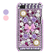 bowknot e flósculo caso estilo para iphone 4 e 4S (cores sortidas)