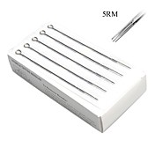 50 Pcs Sterile Stainless Steel Tattoo Needles 5RM