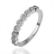 superbe strass or 18 carats moitié de la mode circonférence de l'anneau