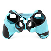 beschermende dual-color style siliconen case voor de PS3-controller (blauw en zwart)