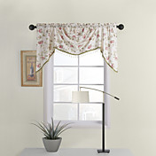 floral rød formet Valance