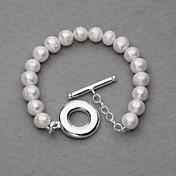 Fashion Silver Plated Pearl Women's Bracelet