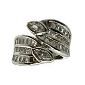 18K Gold Plated &Top AAA Level Cubic Zirconia Ladie's Fashion Ring