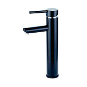 contemporanea centerset nero lavandino rubinetto del bagno (alto) - finitura pittura