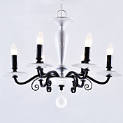 artísticos candelabros negros de cerámica con diseño de 6 luces de las velas