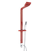 zeitgenössische Wandhalterung Duschpaneel Wasserhahn mit Handbrause - Malerei Finish (rot)