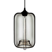 70w luz pingente de vidro transparente em design bolha preto