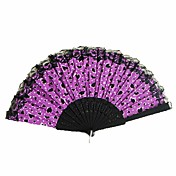 Japanese Style Fans With Lace - Set Of 4
