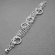 Fashion Silver Plated Some Dull Polish Circle Women's Bracelet