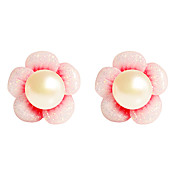 flores pendientes de perlas de patrones
