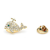 Gorgeous Alloy With Rhinestones Fish Brooch
