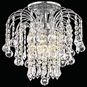 Modern 3 - Light Flush Mount Lights with Crystal Drops