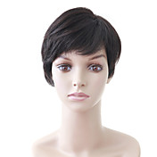 Capless Fashion Short Black Wavy Human Hair Wig