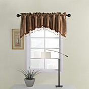 solid brun bue Valance