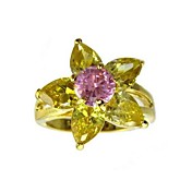 cubic zirconia platineret stjerne ladies'fashion ring (flere farver)