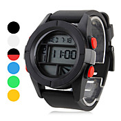 unisex gummi digital automatisk armbåndsur (assorterede farver)