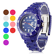 Orologio analogico al quarzo, unisex, in plastica, con calendario - Colori assoriti
