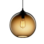60w modernen Glas Pendelleuchte in Runde blase braun Design