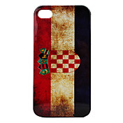Retro-Stil kroatische Flagge Muster Hülle für das iPhone 4 und 4S