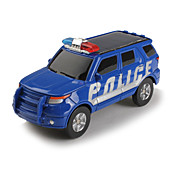 energia solare ed elettrica alimentato mini auto della polizia del giocattolo (blu)
