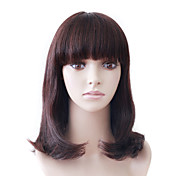 capless mono top castanho médio peruca de cabelo humano ondulado humano