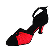 Customized Women's Leatherette / Velvet Ankle Strap Latin / Ballroom Dance Performance Shoes